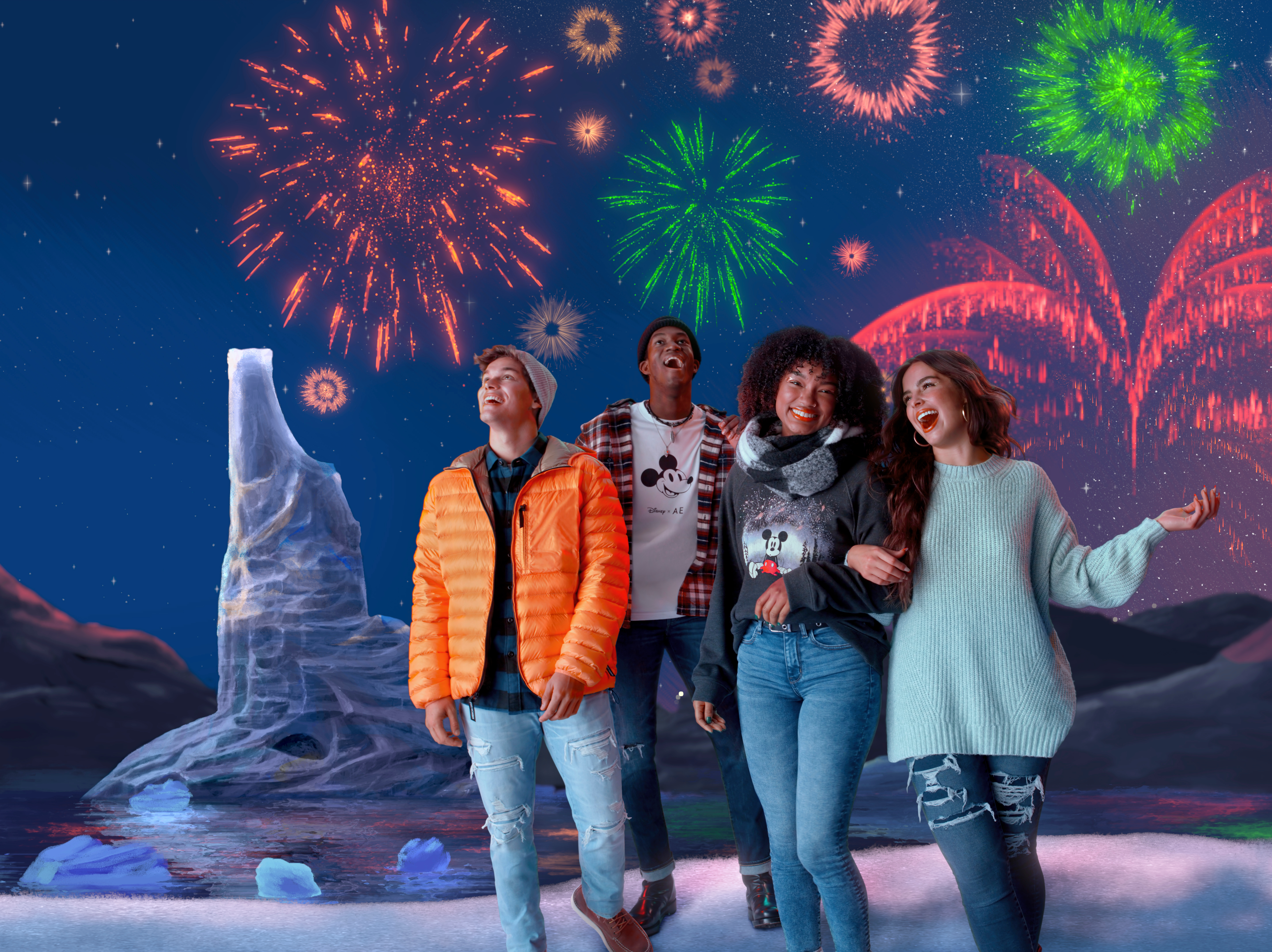 AE x Disney holiday campaign