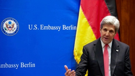 Secretary Kerry addresses a group of young people involved in Transatlantic affairs at the U.S. Embassy Berlin in Berlin, Germany, on December 5, 2016.