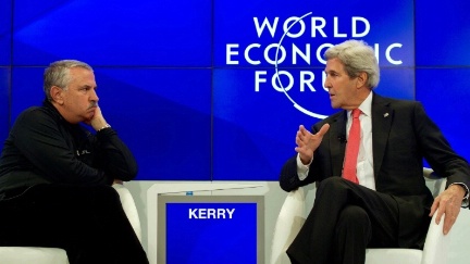 Secretary Kerry Speaks With New York Times Columnist Friedman at the World Economic Forum in Davos