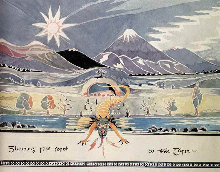 768px-J.R.R._Tolkien_-_Glaurung_sets_forth_to_seek_Turin