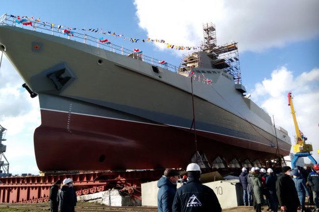 Новый патрульный корабль впервые вышел в море для испытаний