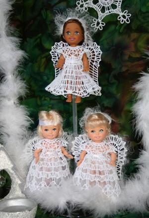  FSL Crochet Angel Dress Set for 4-inch Dolls