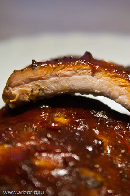 barbeque ribs  .