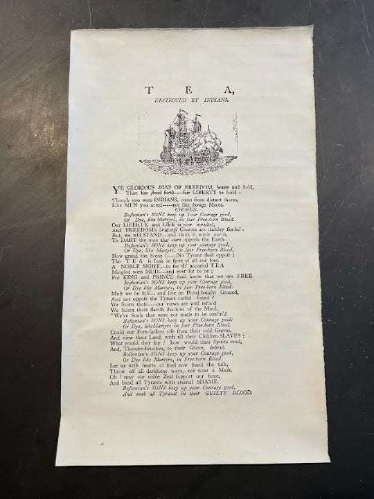 Boston Tea Party - 250th Commemorative Poem