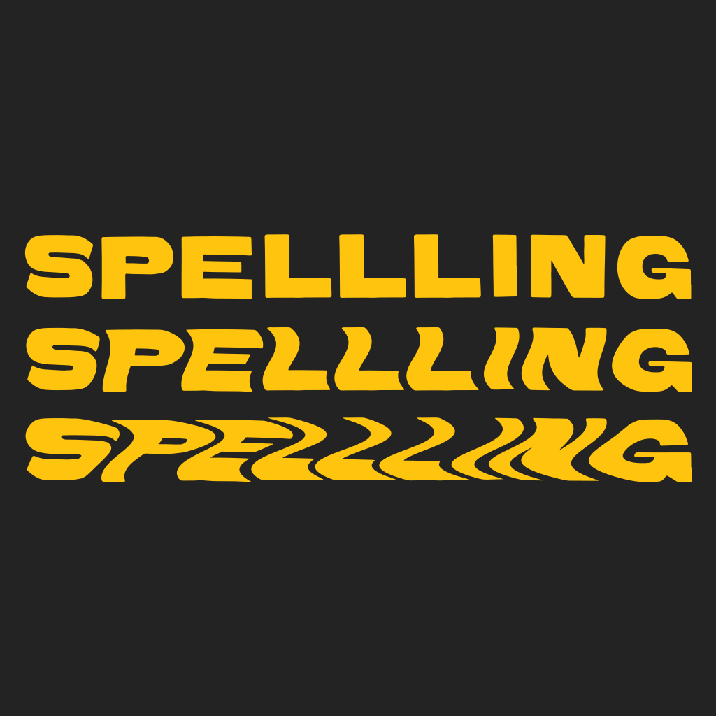 Yellow SPELLLING Black T-Shirt