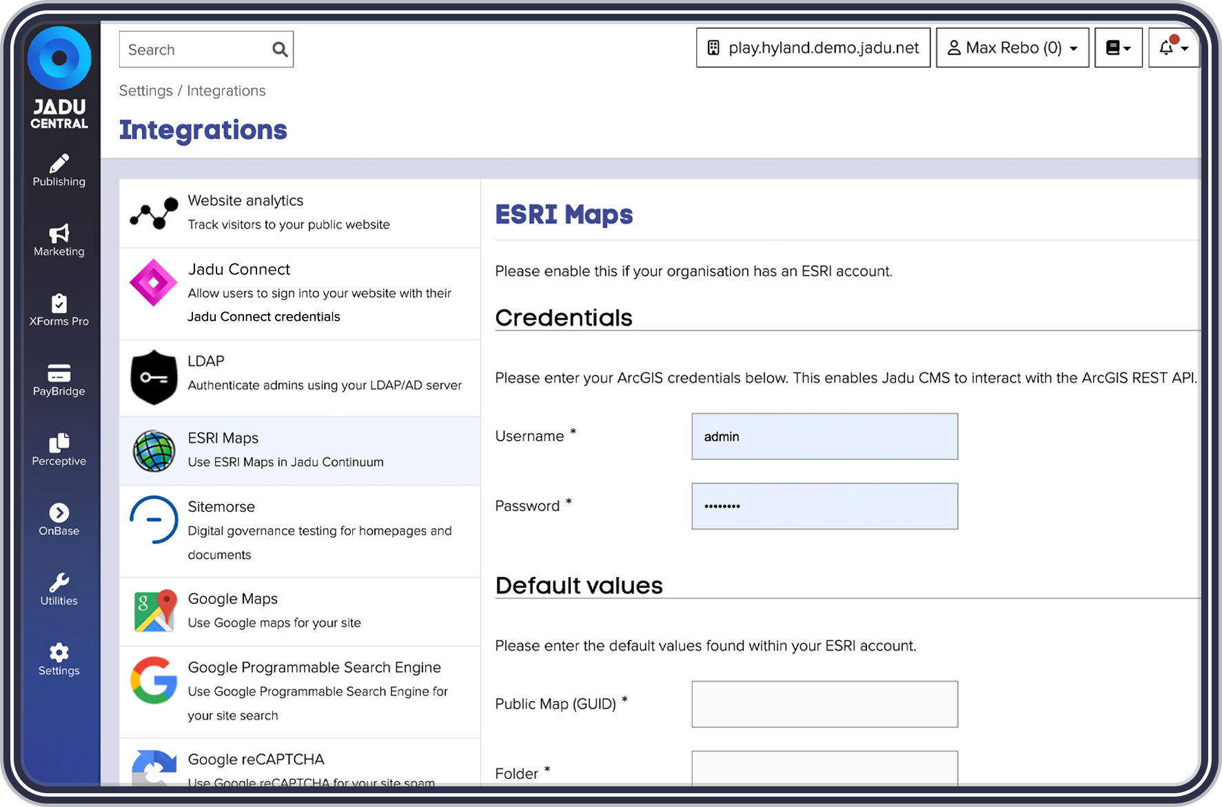 Jadu Central Integrations Hub