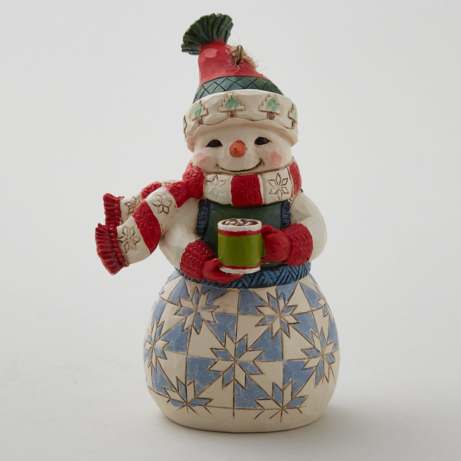 Jim Shore Heartwood Creek Snowman with Cocoa Ornament Primary Image