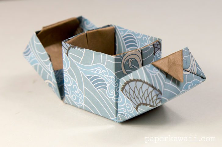Origami Hinged Box Video Tutorial #origami #origamibox #tutorial #instructions #crafts #diy