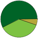 Pie chart of binomial name statuses