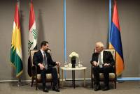 رئیس جمهور ارمنستان و معاون نخست وزیر کردستان عراق در خصوص تعمیق همکاری ها در چند 
زمینه تبادل نظر کردند