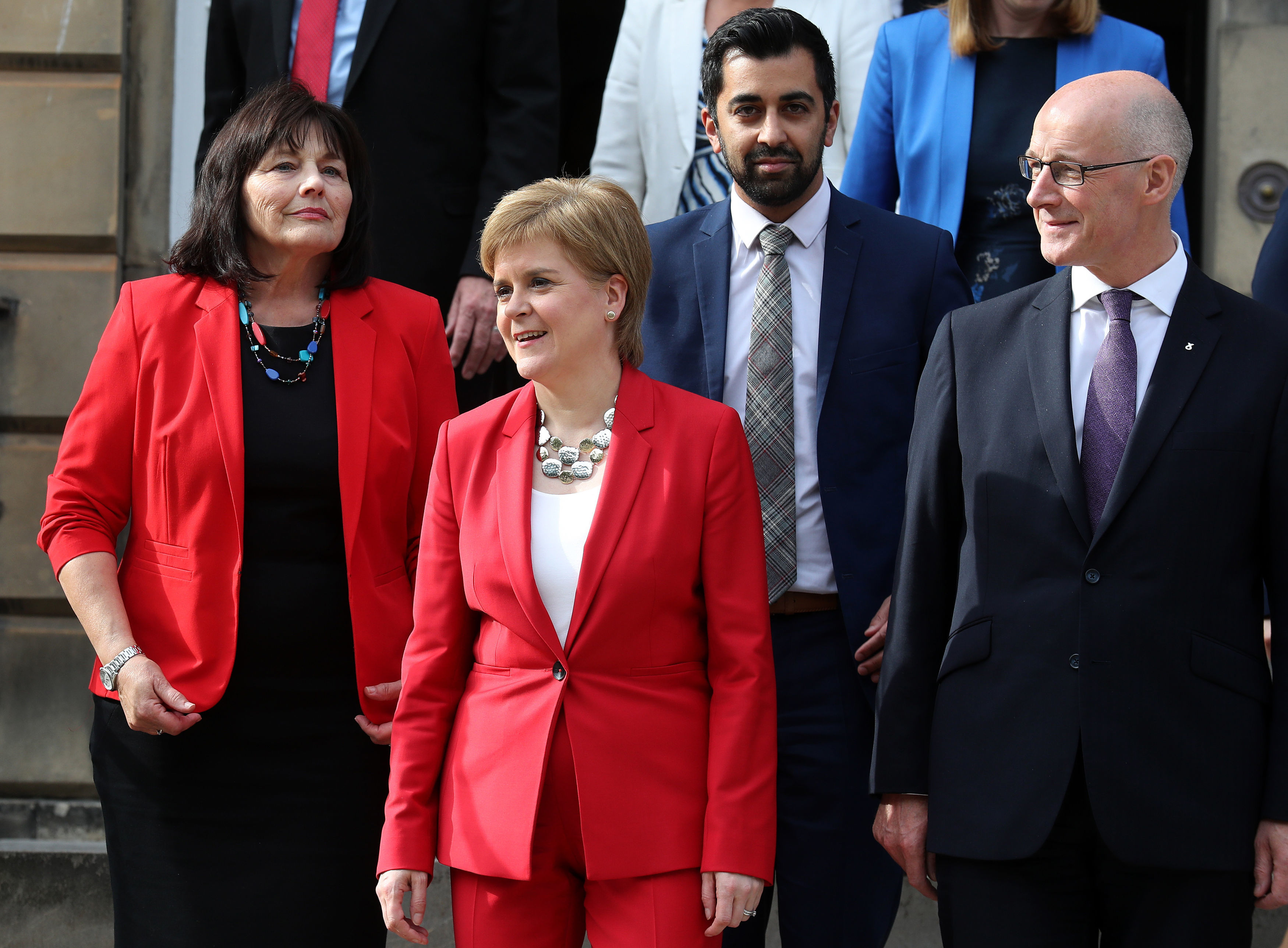 Humza Yousaf with the rest of the Scottish cabinet 