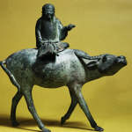 Sung Dynasty Statue of Lao-tzu Riding a Water Buffalo