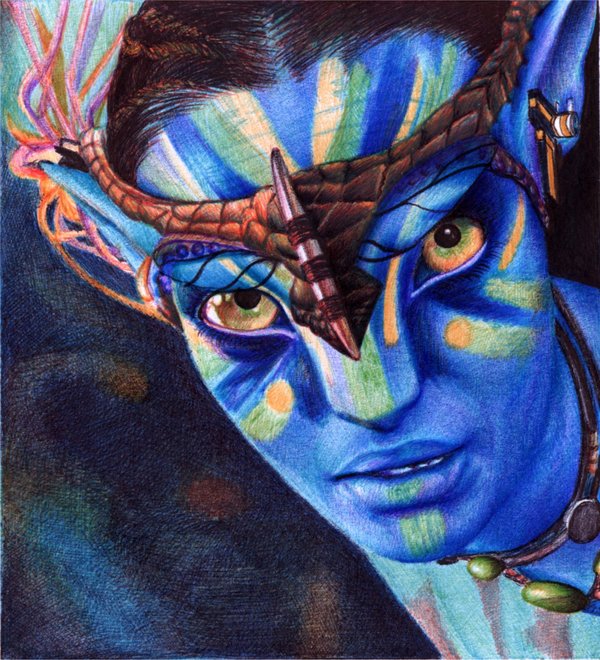 neytiri_from_the_na__vi__avatar___bic_ballpoint_pen_by_vianaarts-d4ncoal (600x660, 123Kb)