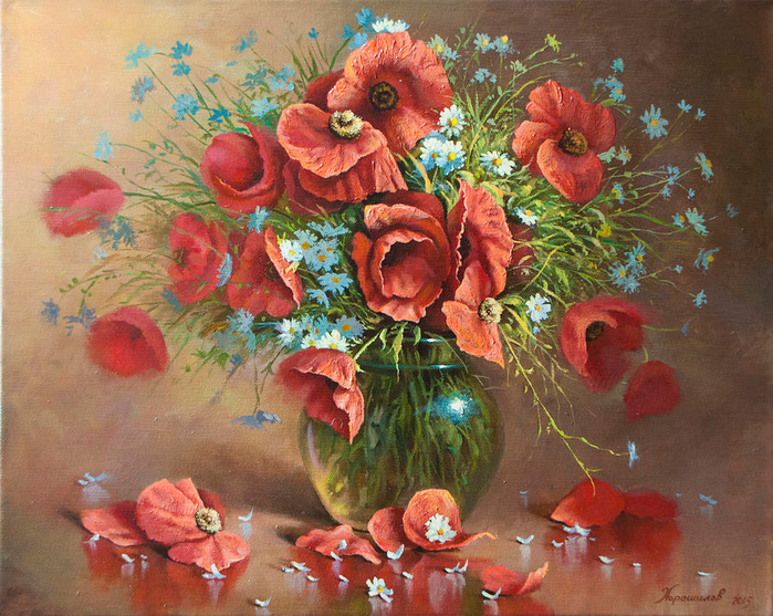 bouquet-with-poppies-oleg-khoroshilov (700x557, 555Kb)