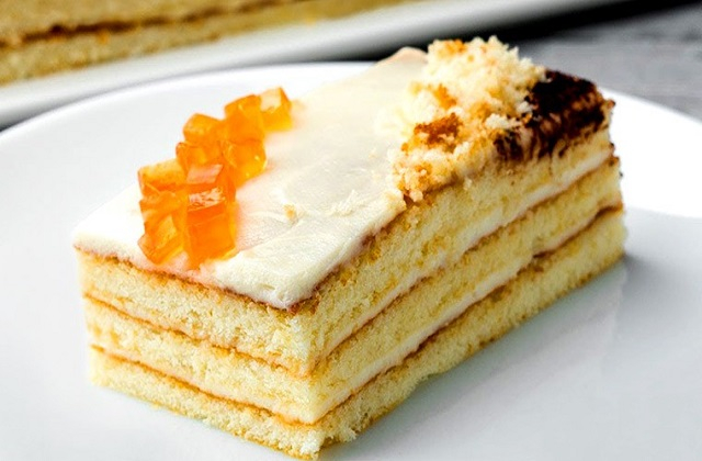 бисквитный торт 5 ложек вкусное и нежное лакомство (640x420, 219Kb)