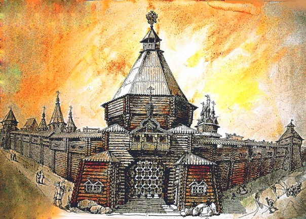 0 0 Арзамасская крепость в 17 веке (604x432, 402Kb)