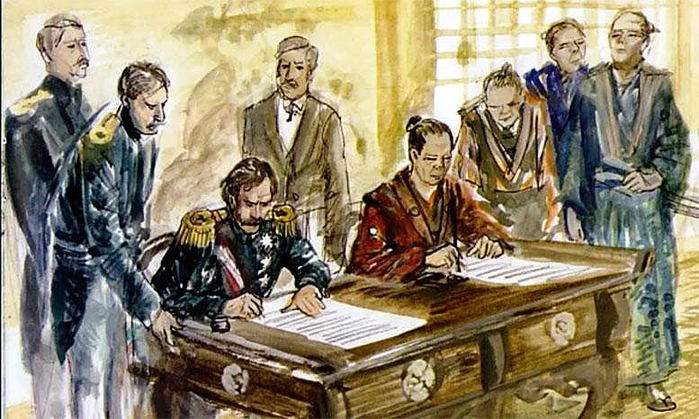0 0 «Симодский трактат» первый русско-японский договор о дружбе и сотрудничестве. В 1852 г (700x419, 398Kb)