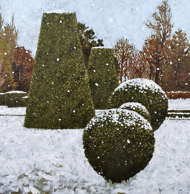 Snowfall at Schonbrunne, Vienna I (654x666, 700Kb)