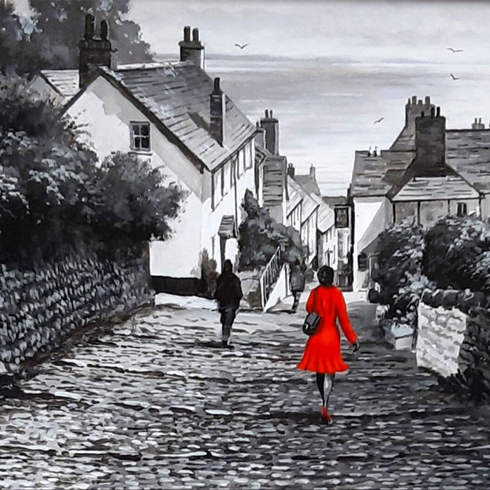 Richard-Telford-Lady-Red-In-Clovelly-PRODUCT (700x700, 424Kb)