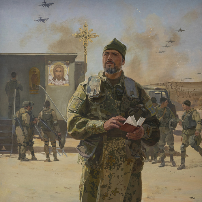 Портрет военного священника. (700x700, 507Kb)