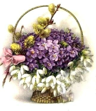 цветы весенние и верба (322x370, 100Kb)