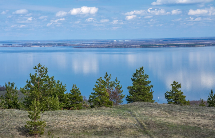 Наталья Димова, Апрель на Волге (700x450, 347Kb)