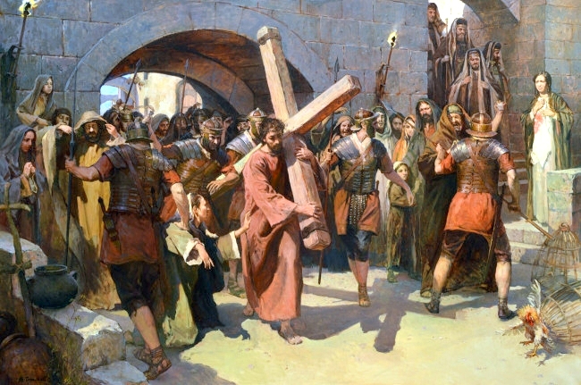 Путь на Голгофу исуса Христа (650x431, 332Kb)