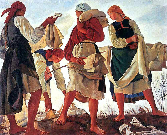 0 0 «Беление холста», 1917 год, Третьяковская галерея (700x568, 537Kb)