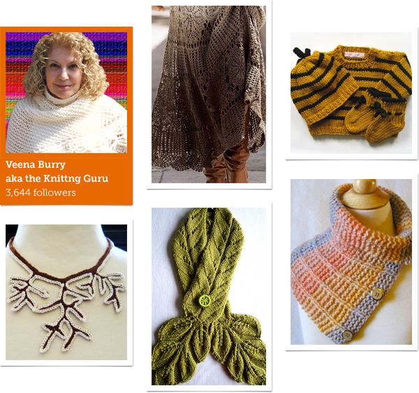 Please click and read this lovely interview Craftsy did on KnittingGuru. They always ask such good questions! Pinner Veena Burry aka The Knitting Guru