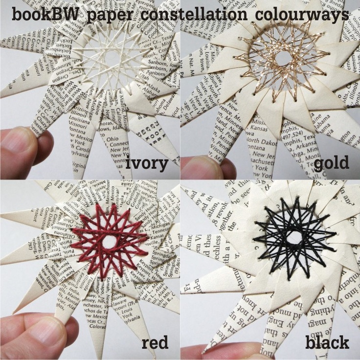 Paper star (I also categorize these beauties as paper embroidery)