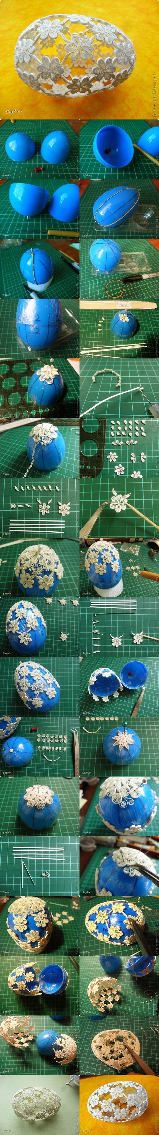 DIY peřový materiál Velikonoční vajíčko 2