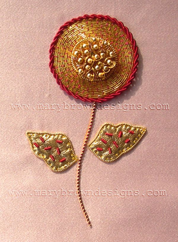 Little Flower goldwork kit at Mary Brown's designs (it's about 2 x 3 inches)
