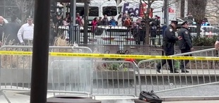 A person set themselves on fire outside of the courthouse where Trump is standing trial