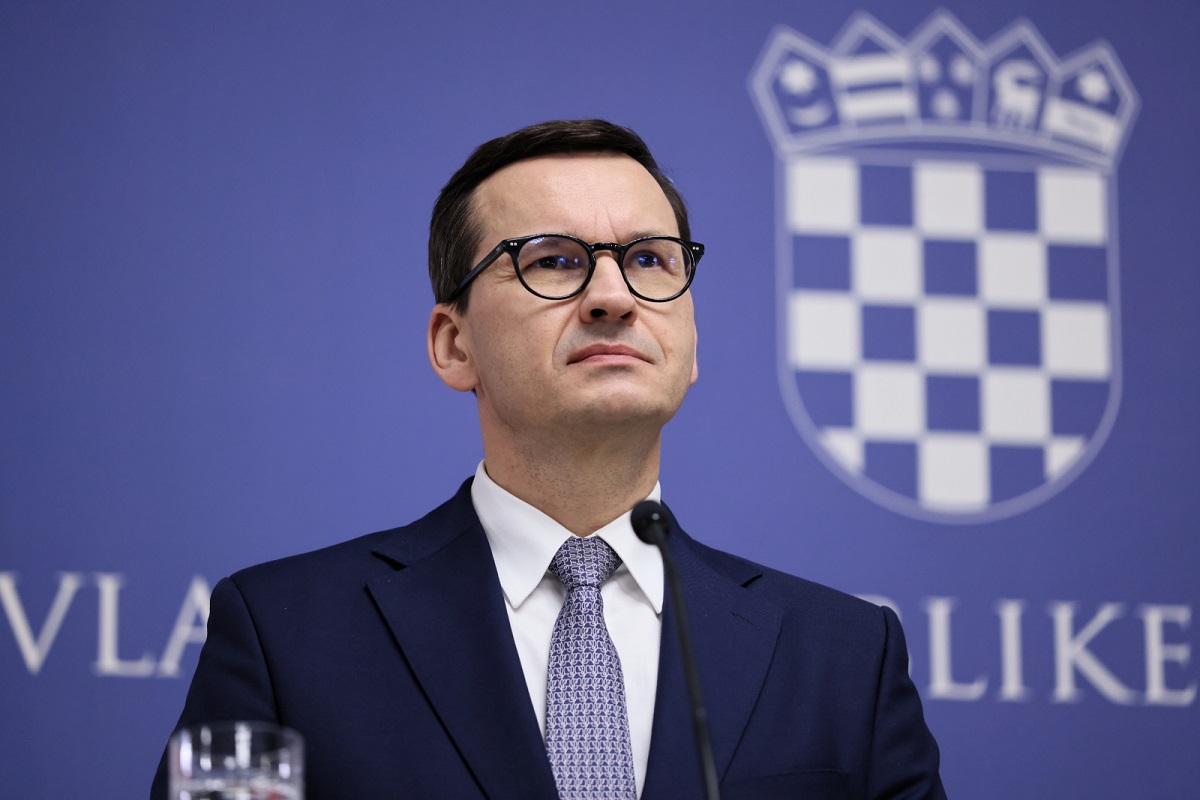 Polish Prime Minister Mateusz Morawiecki (pictured) is set to meet with French leader Emmanuel Macron in Paris on Wednesday, as he continues diplomatic efforts to defuse a migrant crisis on the European Unions border with Belarus.
