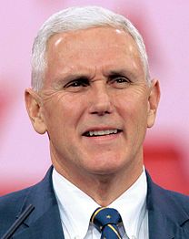 Mike Pence Governor of Indiana 2013–2017[98] vice presidential nominee for Donald Trump in 2016