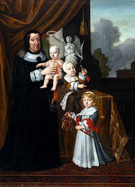Вдовствующая ландграфиня София Элеонора с внуками. 1667