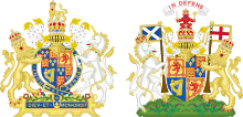 Королевские гербы Англии и Шотландии