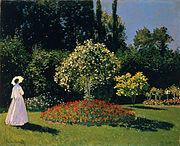 Woman in a Garden, 1867, Hermitage, St. Petersburg; a study in the effect of sunlight and shadow on colour