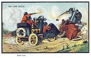 Бронеавтомобиль 21 века. Французская карточка 1910 года