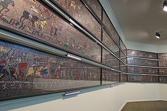 Секции воссоздания средневековой мозаики в Новой Зеландии в 1066 году