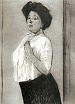 Портрет работы В. А. Серова, 1911 г. Н. П. Ламанова