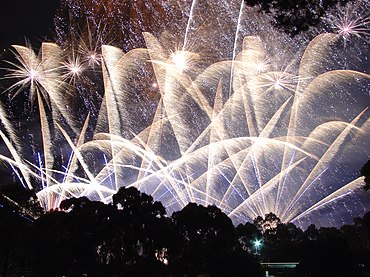 End of Skyshow 2006 seen from golf course, corner of Ward Street and Mills Terrace, North Adelaide
