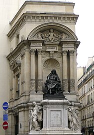 La fontaine Molière vue de la rue de Richelieu.