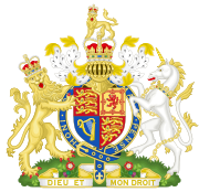 Королевский герб в Великобритании (кроме Шотландии)