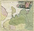 Северо-Восток Двинского уезда, 1745 год (обозначен жёлтым)