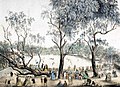 Image 37Cricket match at the Melbourne Cricket Ground, 1860s (from Culture of Australia)