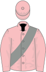 Pink, grey sash