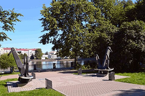 Якорная площадка в парке на набережной 40-летия ВЛКСМ