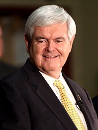 Newt Gingrich Speaker of the House of Representatives 1995–99; presidential candidate in 2012[91]