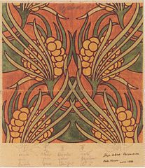 К. Мозер. Рисунок для ткани. 1899